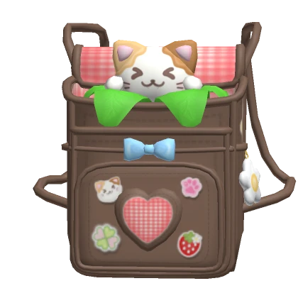 ♡ kawaii kitty sticker cottage school backpack