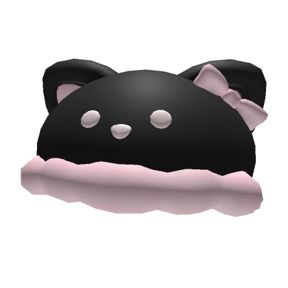 ♡ kawaii black fluffy cat beanie 🦴