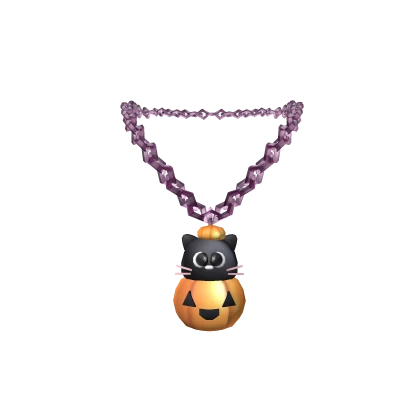 3.0 Halloween Kitty Necklace