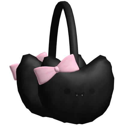 Cute Cat Earmuffs Black n Pink