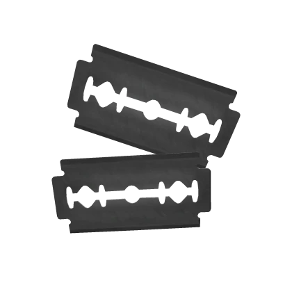 ➴ light razor blade hair clips