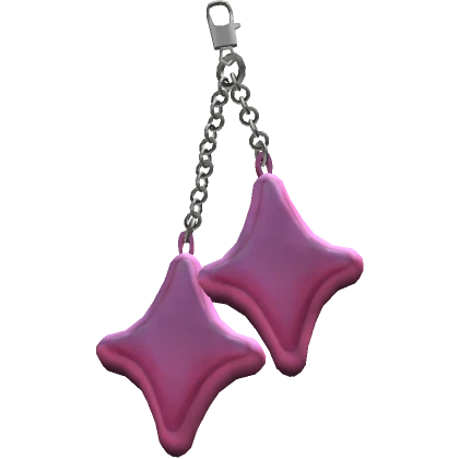 Y2K Pink Star Keychain