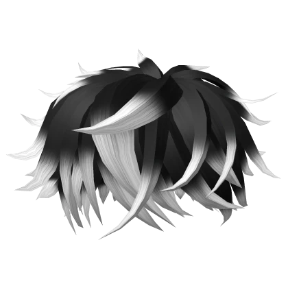 black white messy hair anime season 9.0