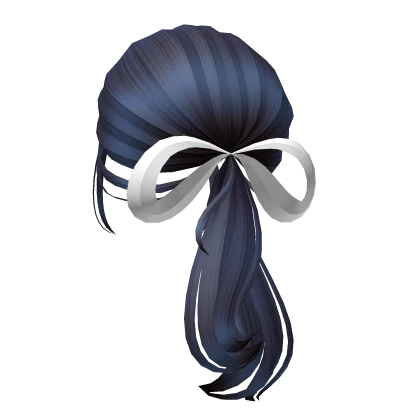 Preppy Clean Ponytail Hairstyle in Dark Blue