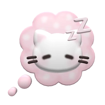 ♡ sleepy cat thought bubble