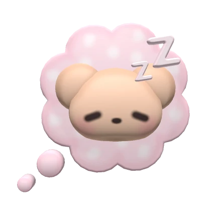 ♡ sleepy bear thought bubble