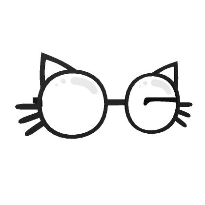 Black Cute Cat Glasses