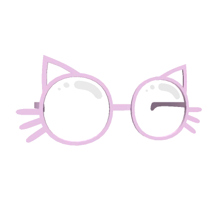 Pink Cute Cat Glasses