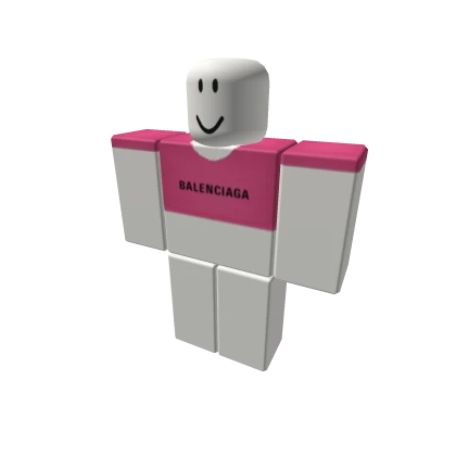 pink “balenciaga” crop tee 