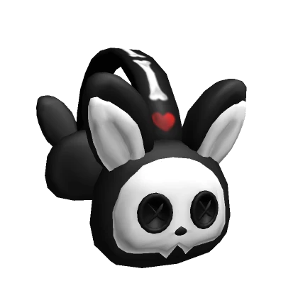 Emo Button Eyes Bunny Headphones