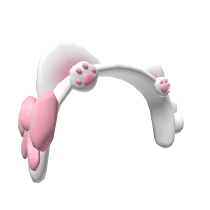 Kawaii Cute Pink Cat Ears Paw Headband