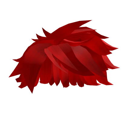 Fluffy Messy Anime Hair (Neon Red)