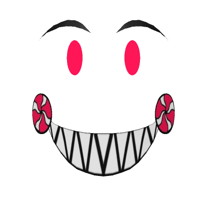 Glowing Electric Crimson Jolly Jester Face