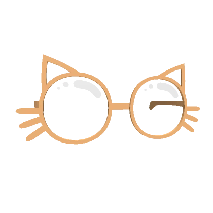 Orange Cute Cat Glasses