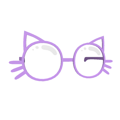 Purple Cute Cat Glasses