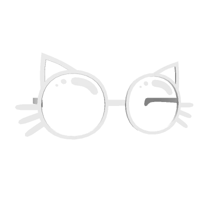 White Cute Cat Glasses