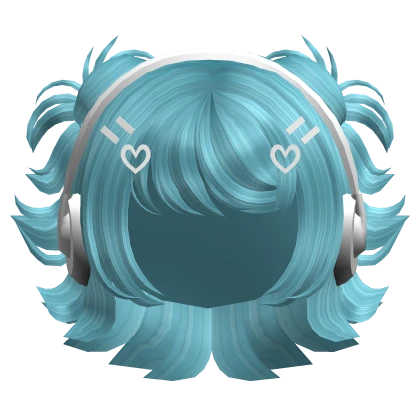 Cute Mini Buns w/ Y2K Headphones(Blue)