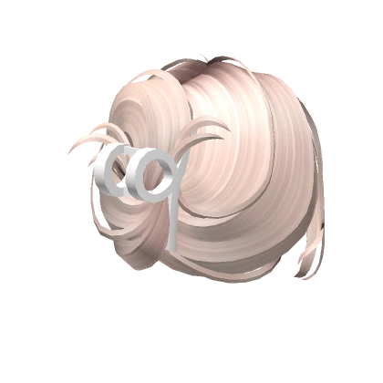 Clipped Messy Hair Bun(Platinum Blonde)