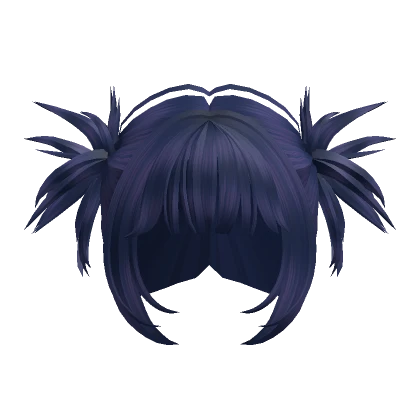 Messy Y2K Punk Pigtails(Navy Blue)