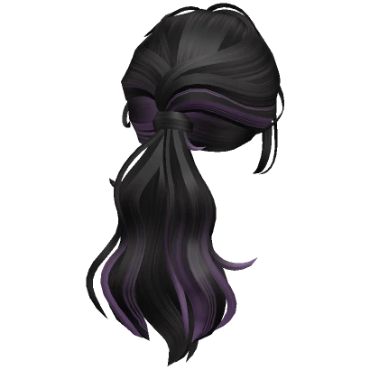 Wavy Layered Ponytail Hair(Black&Purple)