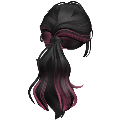 Wavy Layered Ponytail Hair(Pink&Black)