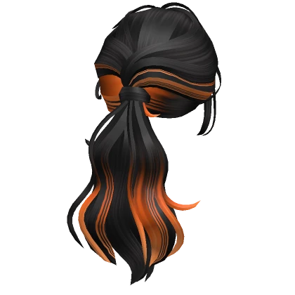 Wavy Layered Ponytail Hair(Orange&Black)