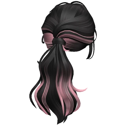 Wavy Layered Ponytail Hair(Pink&Black)