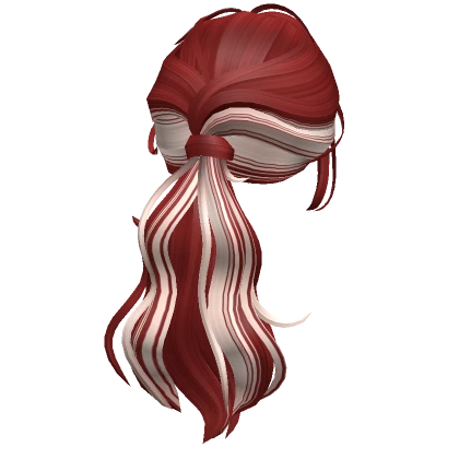 Two-Tone Wavy Layered Ponytail Hair Red & Blonde