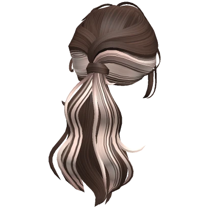 Two-Tone Wavy Layered Ponytail Hair Brown & Blonde