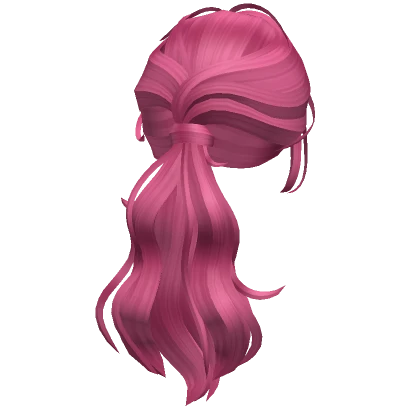 Wavy Layered Ponytail Hair(Hot Pink)