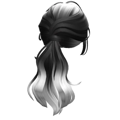 Wavy Layered Ponytail Hair(White&Black)