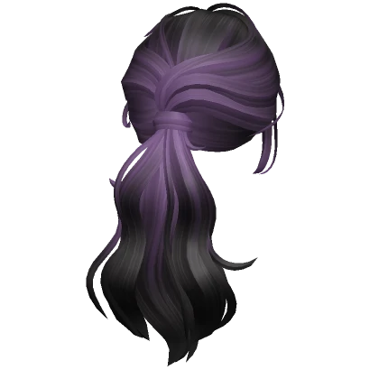 Wavy Layered Ponytail Hair(Black&Purple)