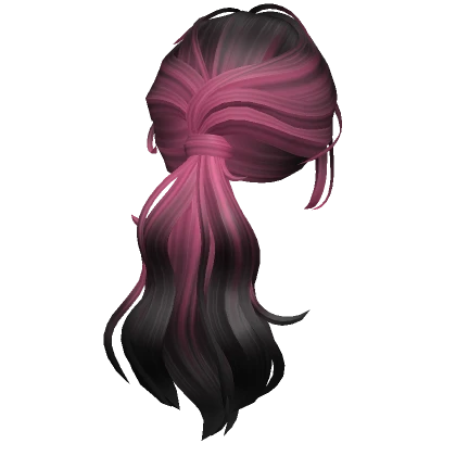 Wavy Layered Ponytail Hair(Pink&Black)