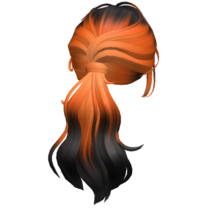 Wavy Layered Ponytail Hair(Orange&Black)