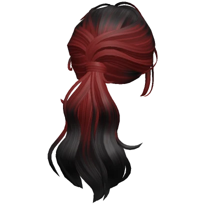 Wavy Layered Ponytail Hair(Red&Black)