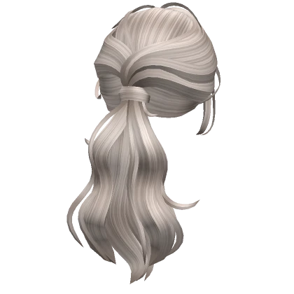 Wavy Layered Ponytail Hair(Ash Blonde)