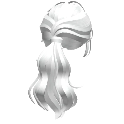 Wavy Layered Ponytail Hair(White)