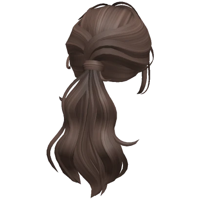 Wavy Layered Ponytail Hair in Brown