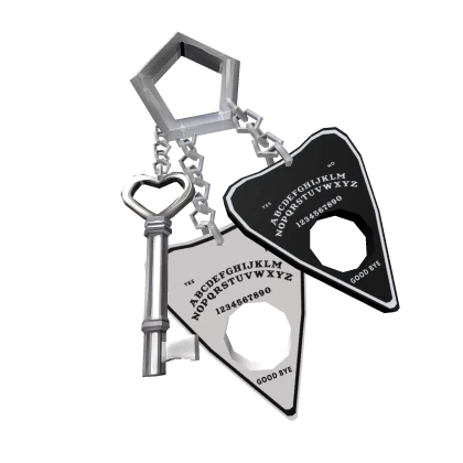 Halloween Spooky Black n White Keychain