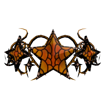 Orange Butterfly Star Cyber Sigil Crown