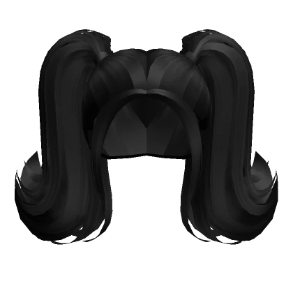 Spiked Fluffy Pigtails in Black