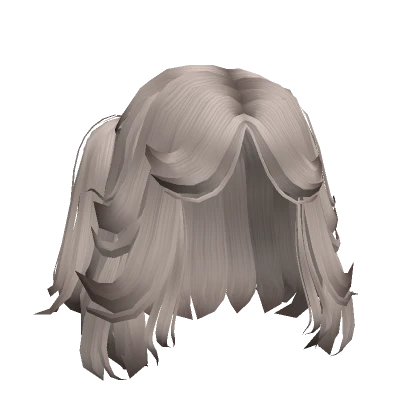 Wolf Cut Wavy With Pigtails Platinum