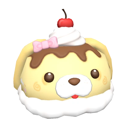 ♡ kawaii dessert pudding puppy cutesy hat yellow