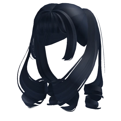 Cute Fairy Curly Twirl Pigtails (Dark Blue)