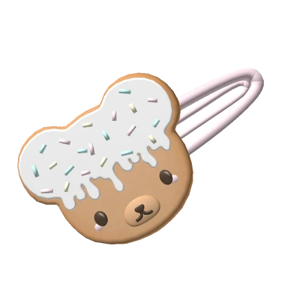 kawaii vanilla bear cookie hairclip