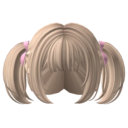 Adorable Short Pigtails with Ribbons in Blonde