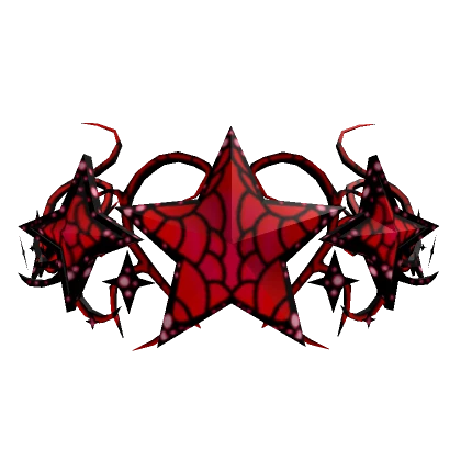 Red Butterfly Star Cyber Sigil Crown