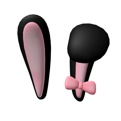 kawaii bunny ears black ♡