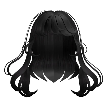 ɞ | kawaii wavy black hair