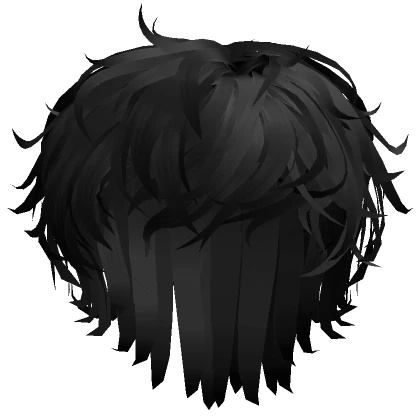 Black Messy Anime Boy Hair